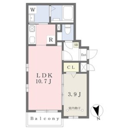 築地口駅 徒歩3分 2階の物件間取画像